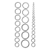 KIT DE ANEL DE VEDACAO DE BORRACHA 7-53 MM 404 PECAS MTX