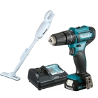 KIT ASPIRADOR DE PO E PARAFUSADEIRA A BATERIA MAKITA 12V